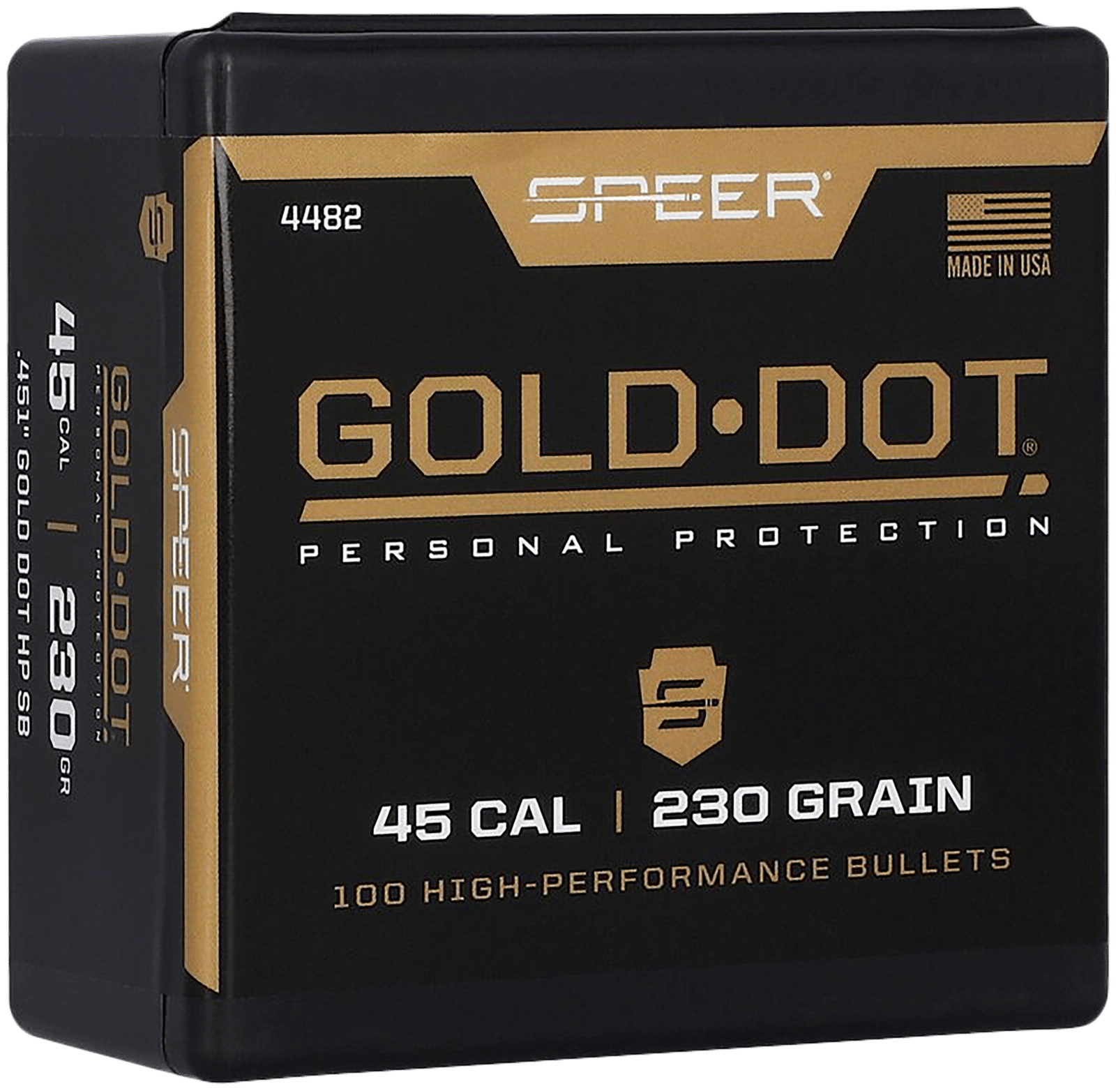 Speer 4482 Gold Dot Personal Protection 45Cal 230gr Hollow Point 100 Per Box/5 Case