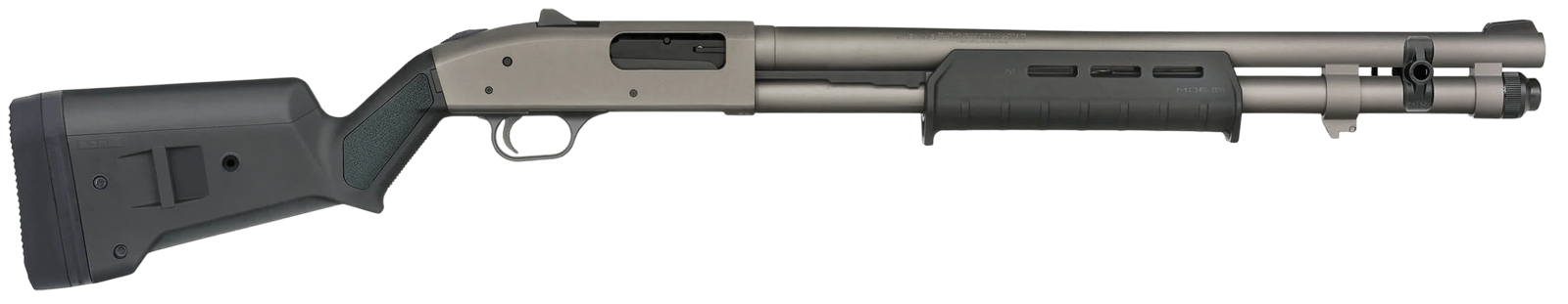 Mossberg 50797 590A1 12 Gauge 6+1 20" Tungsten Gray Cerakote Barrel & Drilled & Tapped Receiver, Magpul SGA Black Synthetic Stock
