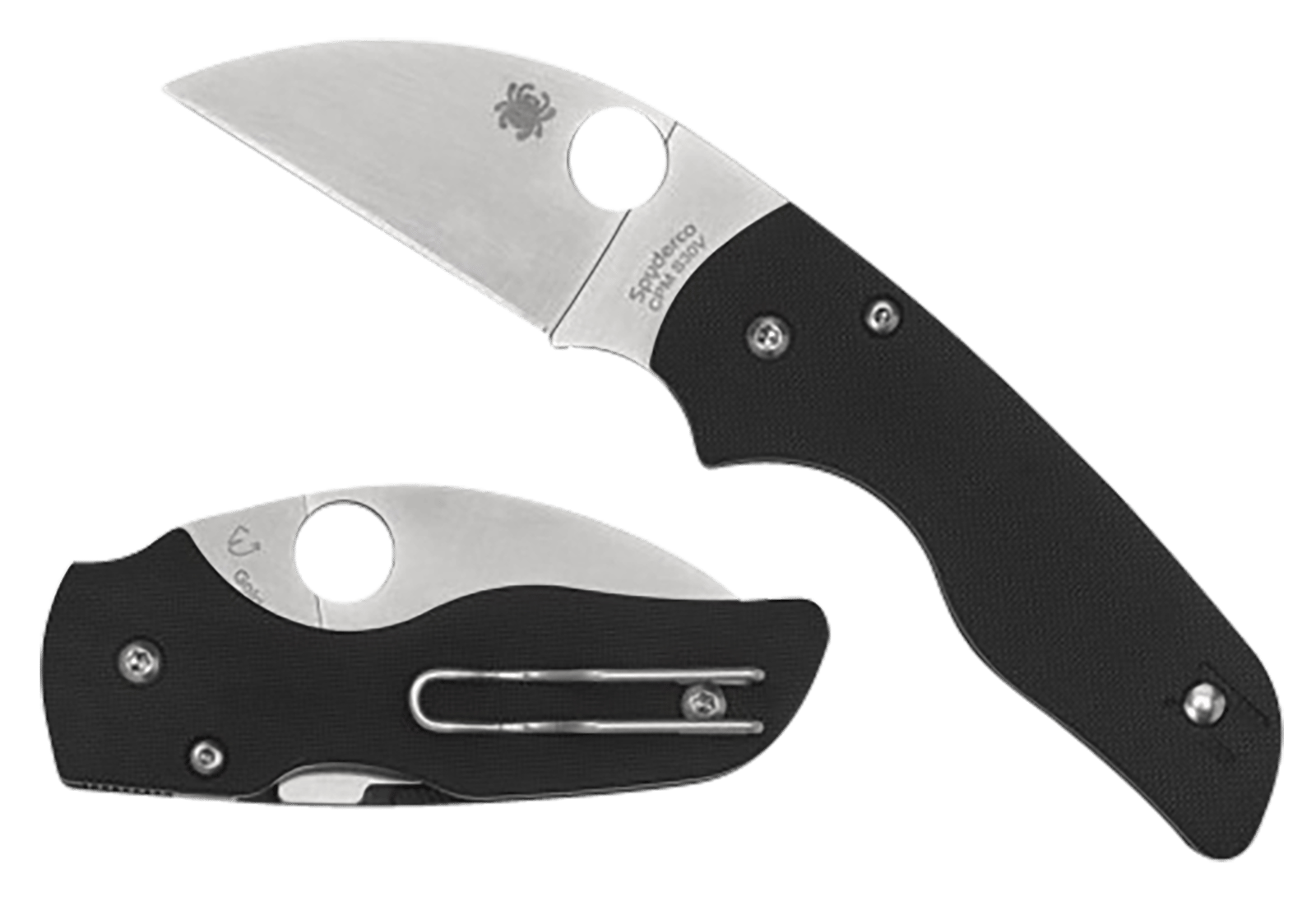 Spyderco C230GPWC Lil' Native  2.44" Folding Wharncliffe Plain CPM S30V SS Blade/Black Textured G10 Handle Includes Pocket Clip