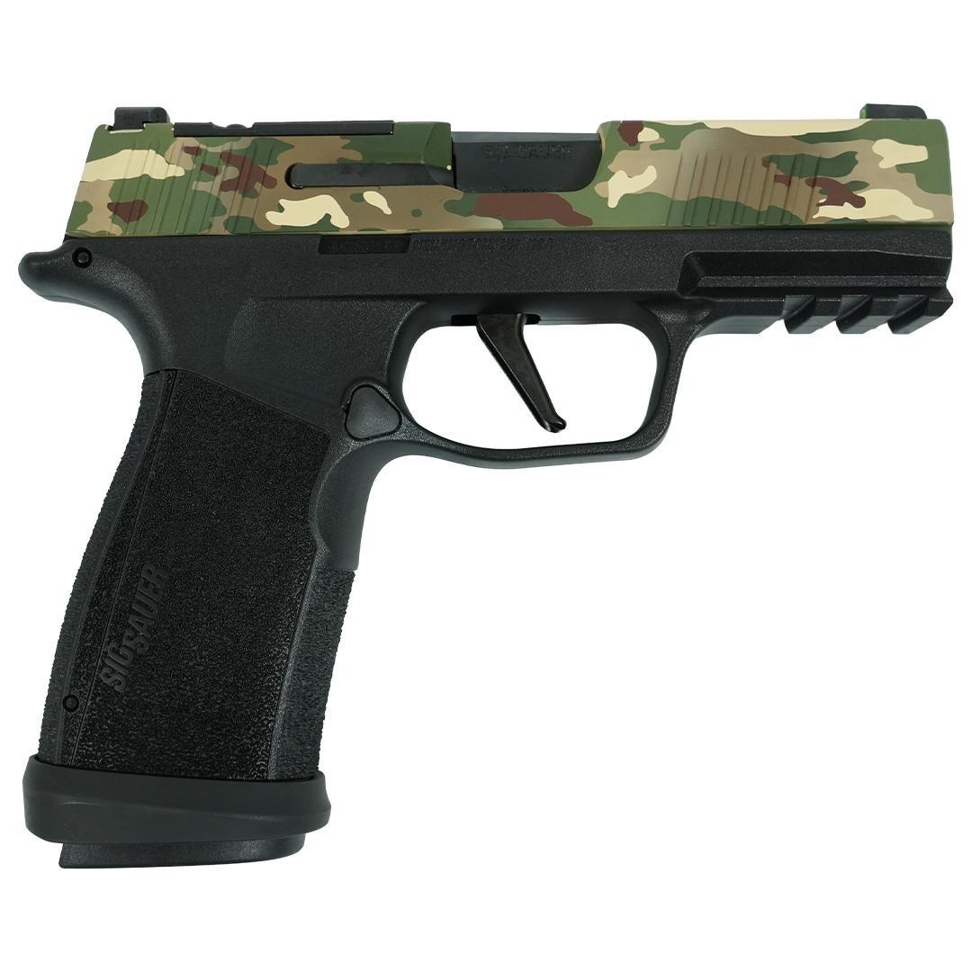 Sig Sauer P365 "MuiltiCam" XMACRO TACOPS Handgun 9mm Luger 17rd Magazines(4) 3.7" Barrel Black Grip