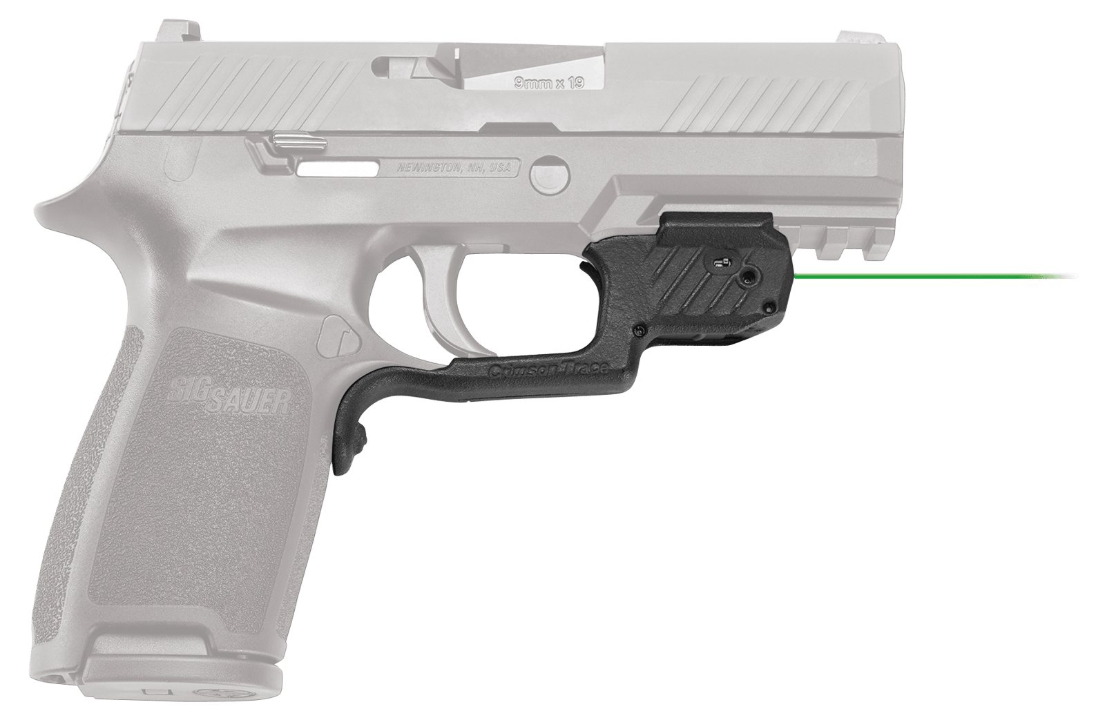 Crimson Trace 0177801 Laserguard  Fits Sig P320 (Except Subcompact)/M17/M18, Green Laser Black Polymer