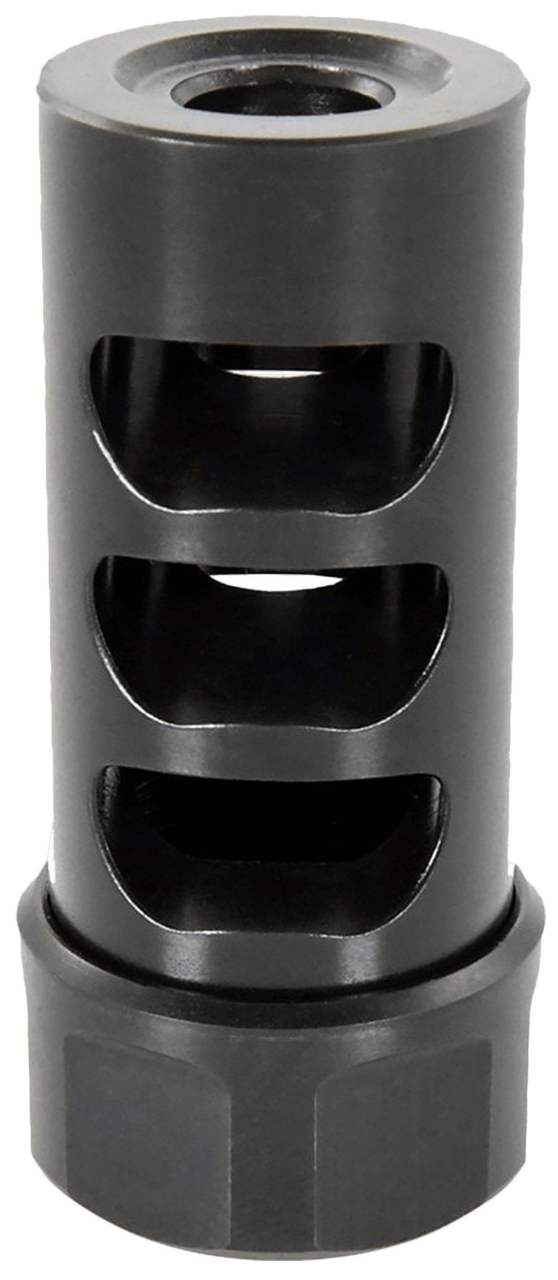 American Precision Arms G2M1230N Gen 2 Micro Bastard Self Timing Brake Black Nitride Stainless Steel with 1/2"-28 tpi Threads, 1.86" OAL, & .750" Diameter for 30 Cal AR-Platform & Hunting Rifles