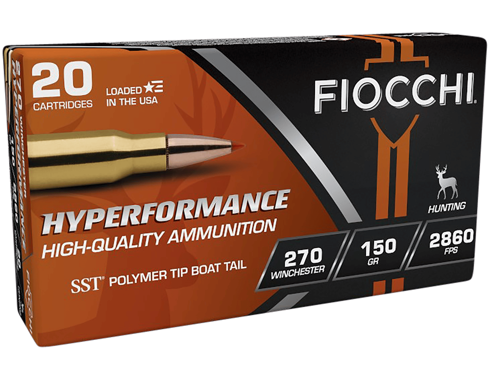 Fiocchi 270HSB Hyperformance  270Win 150gr Super Shock Tip 20 Per Box/10 Case