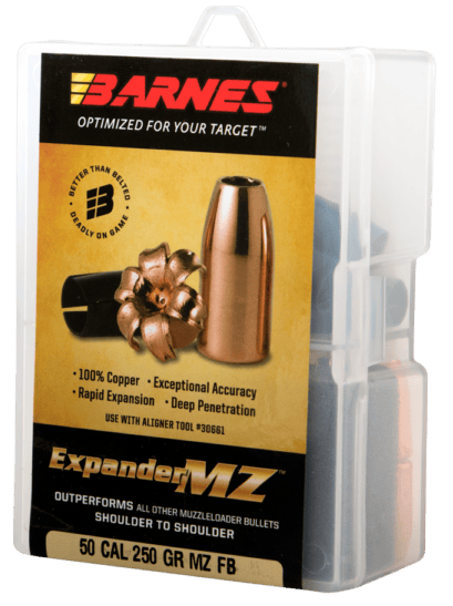 Barnes Bullets 30564 Expander MZ Muzzleloader 50 ExpanderMZ Hollow Point 250gr 15rd/Box