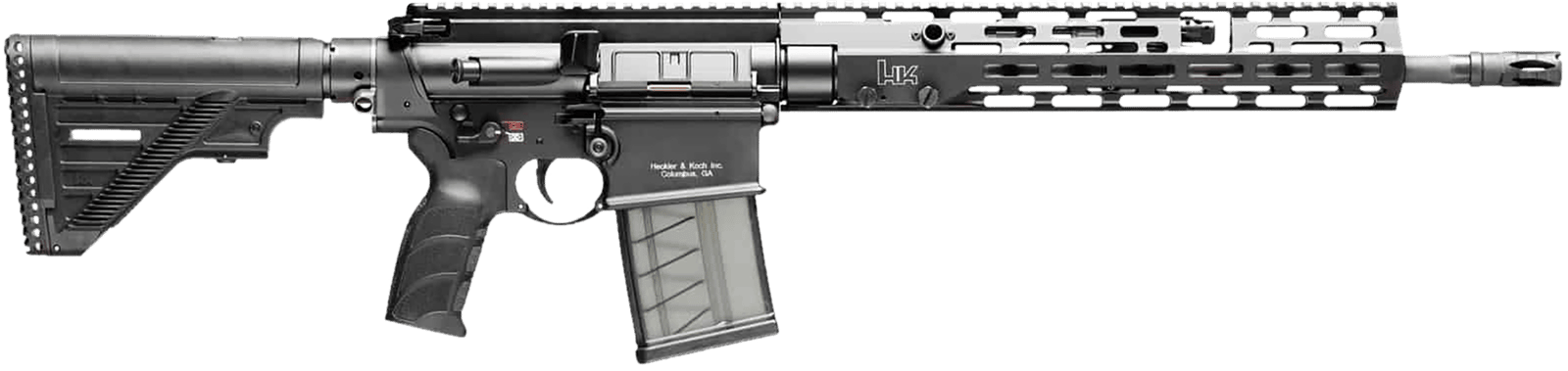 HK 81000830 MR762 A4 7.62x51mm 10+1 16.50" Black Threaded Barrel, Black Picatinny Rail, M-LOK Handguard, 6 Position Black Synthetic Stock, Black Finger Grooved Grip, Ambidextrous