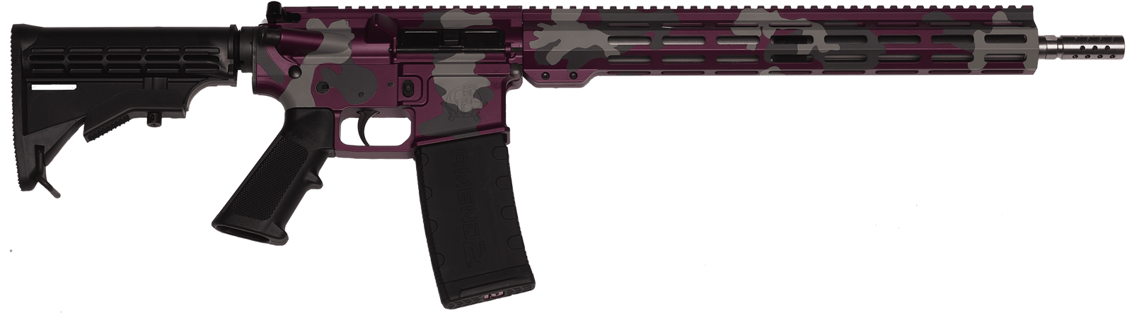 Great Lakes Firearms GL15223SSMMAN AR-15 Mission 223 Wylde 30+1 16", Manhattan Camo Rec/15" M-Lok Handguard, Black Carbine Stock & A2 Grip, Muzzle Brake