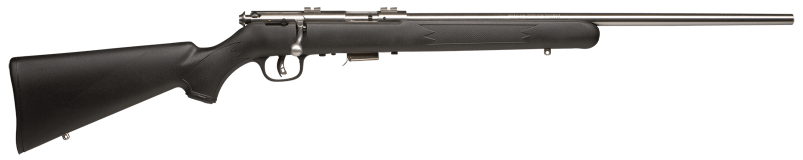 Savage Arms 91700 93 FSS Full Size 22 WMR 5+1 21" Matte Sporter Barrel, Matte Drilled & Tapped Stainless Steel Receiver, Matte Black Fixed Synthetic Stock, Right Hand