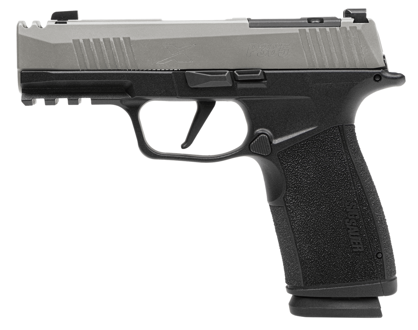 Sig Sauer 365XCA9TCOMP P365 XMacro Compact 9mm Luger 17+1 3.10" Stainless Steel Optic Ready/Serrated Slide, Black Nitron Stainless Steel Frame w/Picatinny Rail, XMacro Polymer Grip, RMSc Footprint