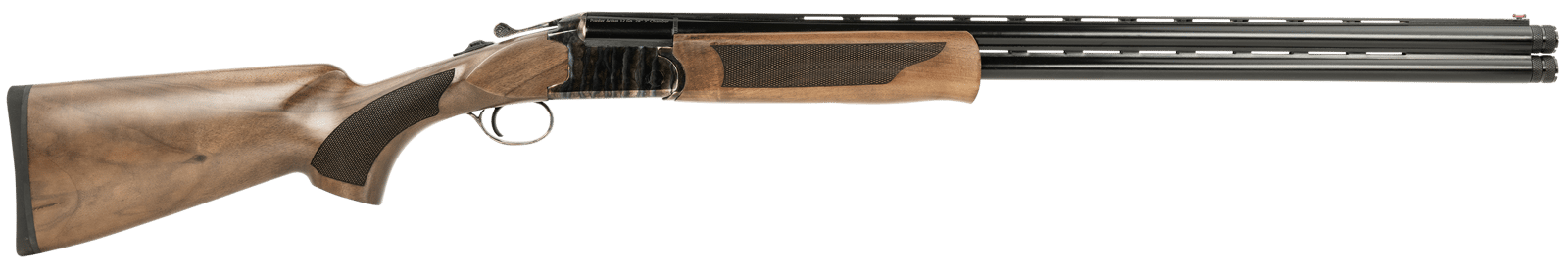 Pointer KAR2028HT Acrius  Full Size 20 Gauge Break Open 3" 2rd 28" Black Over/Under Vent Rib Barrel, Color Case Hardened Steel Receiver, Fixed Turkish Walnut Stock, Ambidextrous