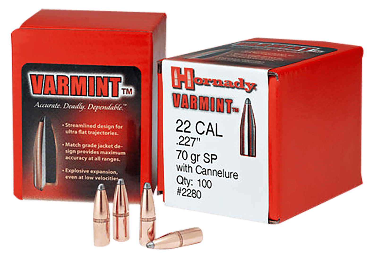 Hornady 2245 Traditional Varmint 22 Cal .224 50 gr Spire Point 100 Per Box/ 40 Case