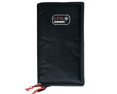 GPS Bags GPS865PS Pistol Sleeve  Medium Black Nylon with Locking Zippers & Thin Design Holds 1 Handgun