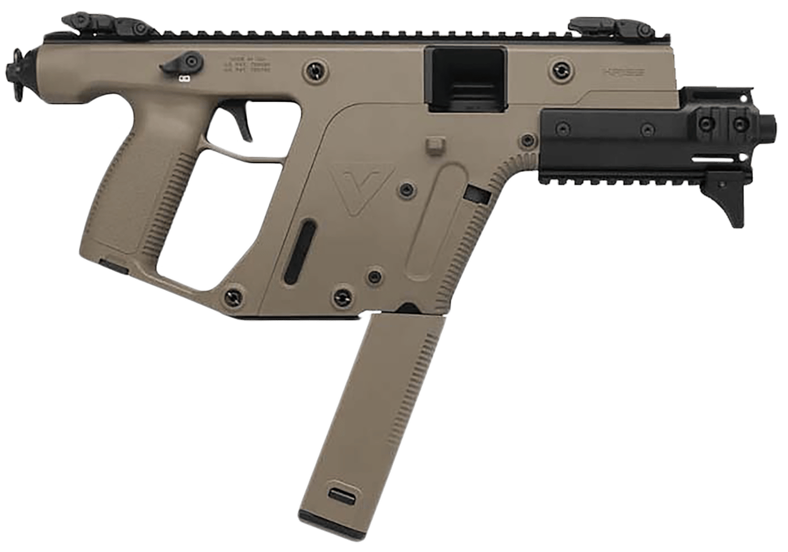 Kriss USA KV45PFD30 Vector SDP Enhanced G2 45 ACP 30+1 6.50" Black Nitride Threaded Barrel, Flat Dark Earth Picatinny Rail Top & Bottom, MK5M Modular Rail