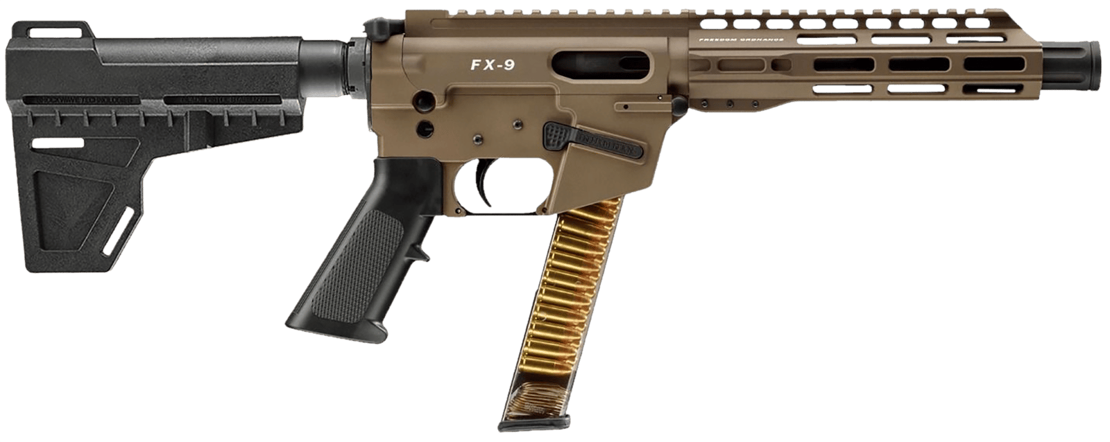 FREEDOM ORDNANCE FX9P8-FDE FX9P  9mm Luger 31+1 8" Flat Dark Earth