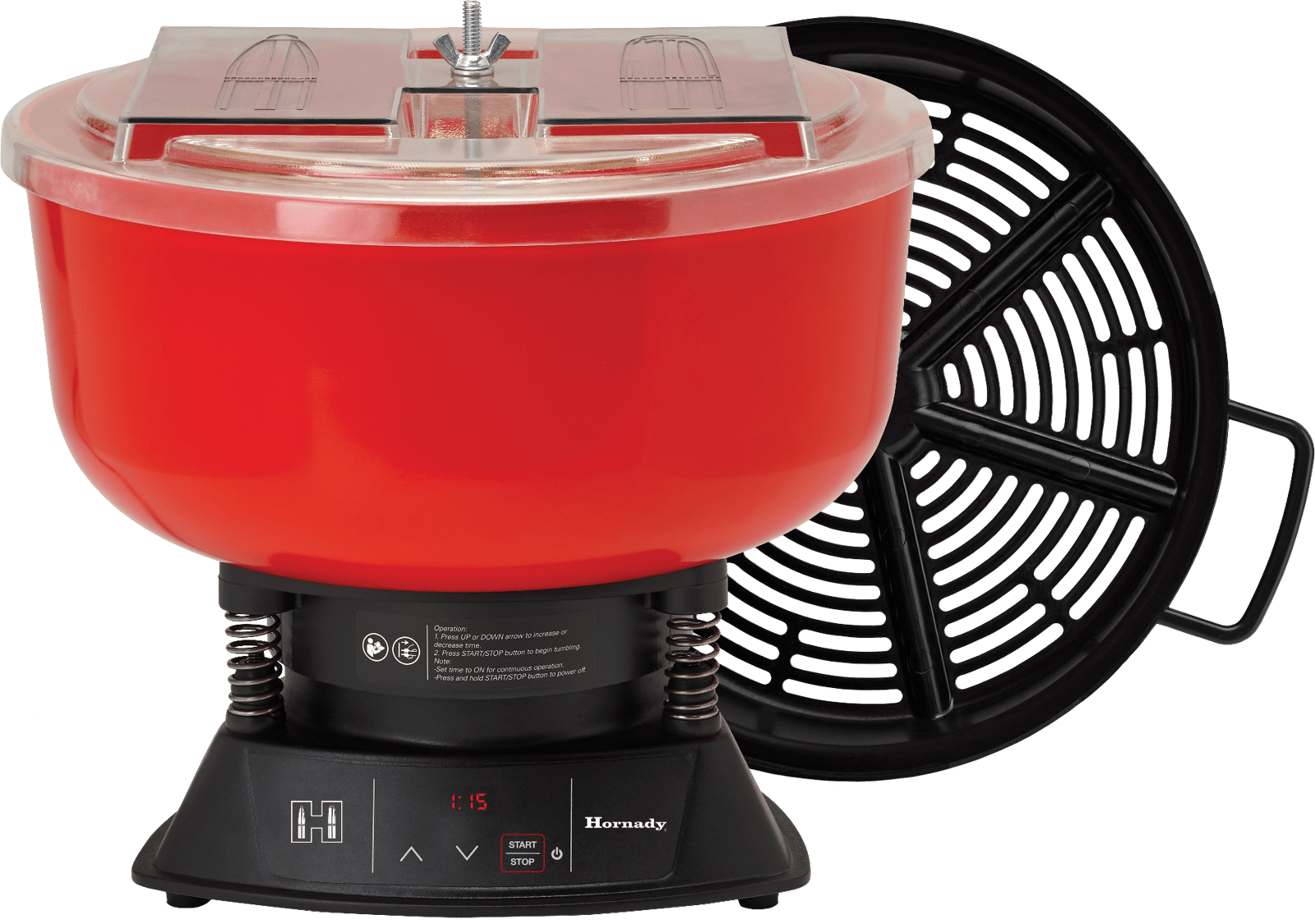 Hornady 050240 Magnum Digital Vibratory Tumbler Red Multi Caliber