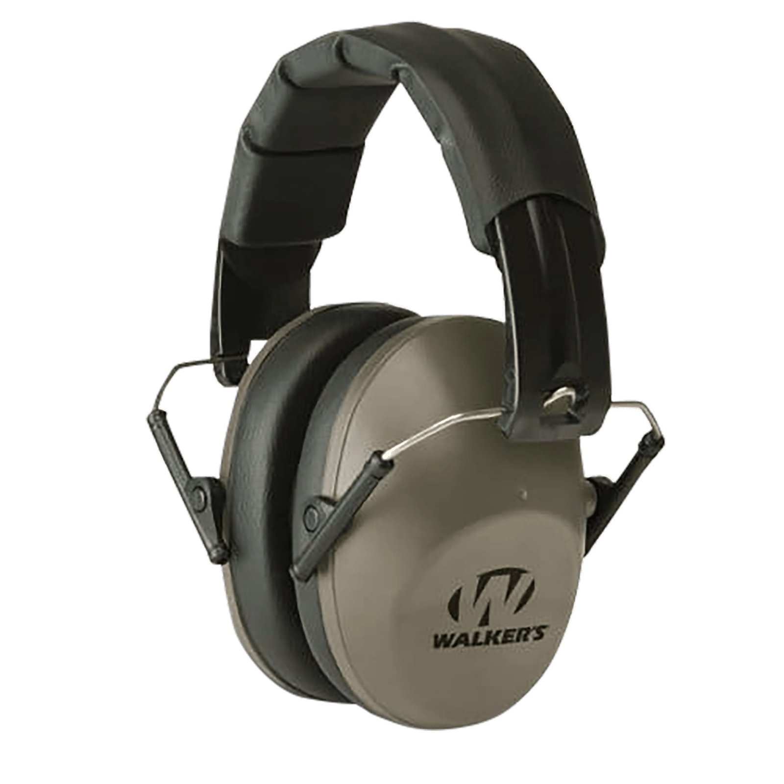 Walker's GWPFPM1FDE Pro Low Profile Folding Passive Muff 22 dB Over the Head Flat Dark Earth/Black Polymer