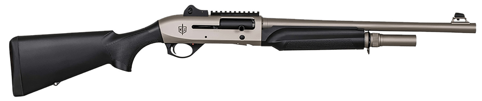 MAC 21000158 2 Tactical Marine 12 Gauge Semi-Auto 3" 5+1 18.50" Electroless Marine Nickel Steel Barrel & Picatinny Rail Steel Receiver, Black Fixed Synthetic Stock