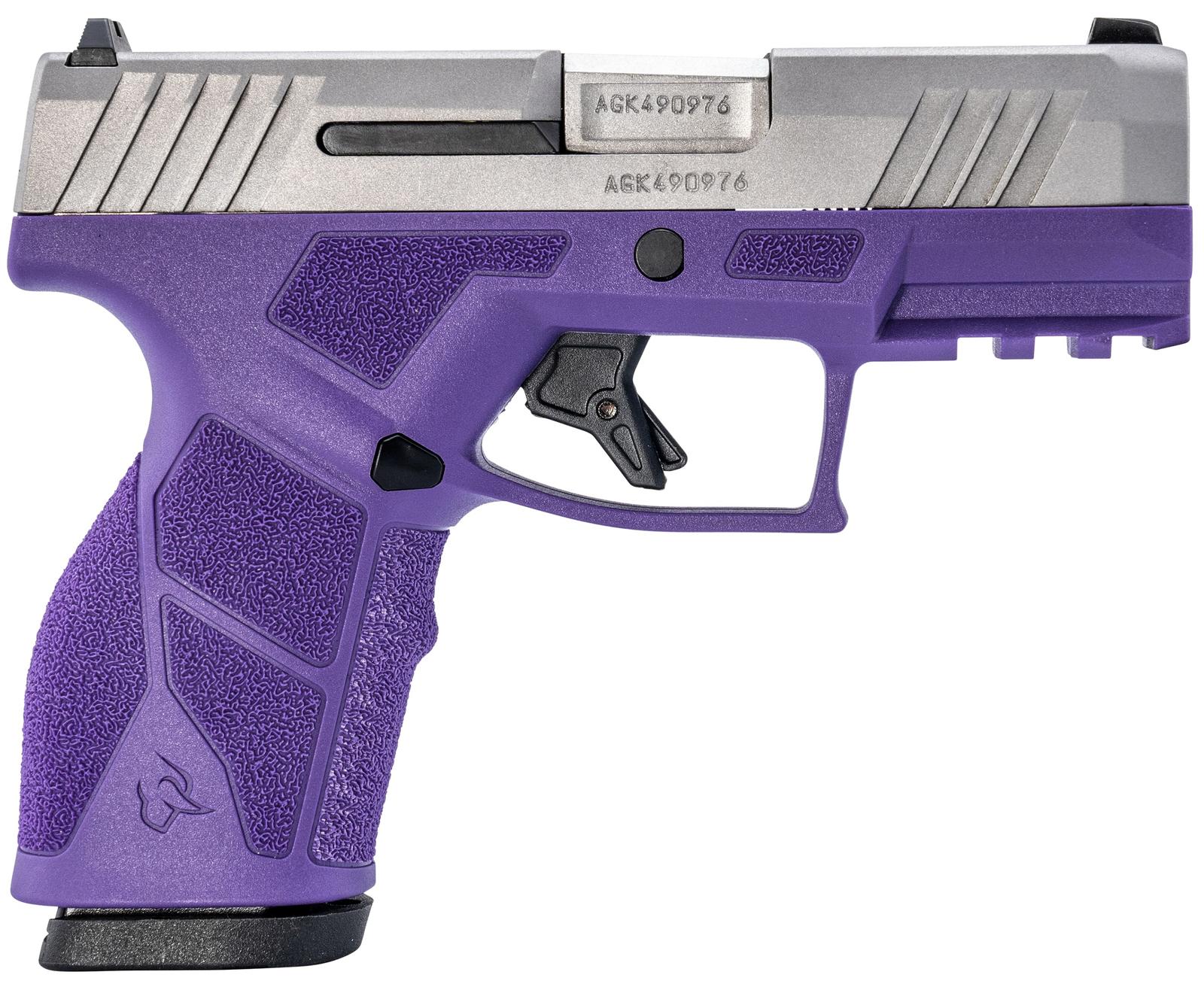 Taurus 1-GX2939DP-10 GX2  9mm Luger 10+1 3.37" Matte Stainless Steel Barrel, Matte Serrated Stainless Steel Slide, Dark Purple Polymer Frame w/Picatinny Rail, Polymer Grip