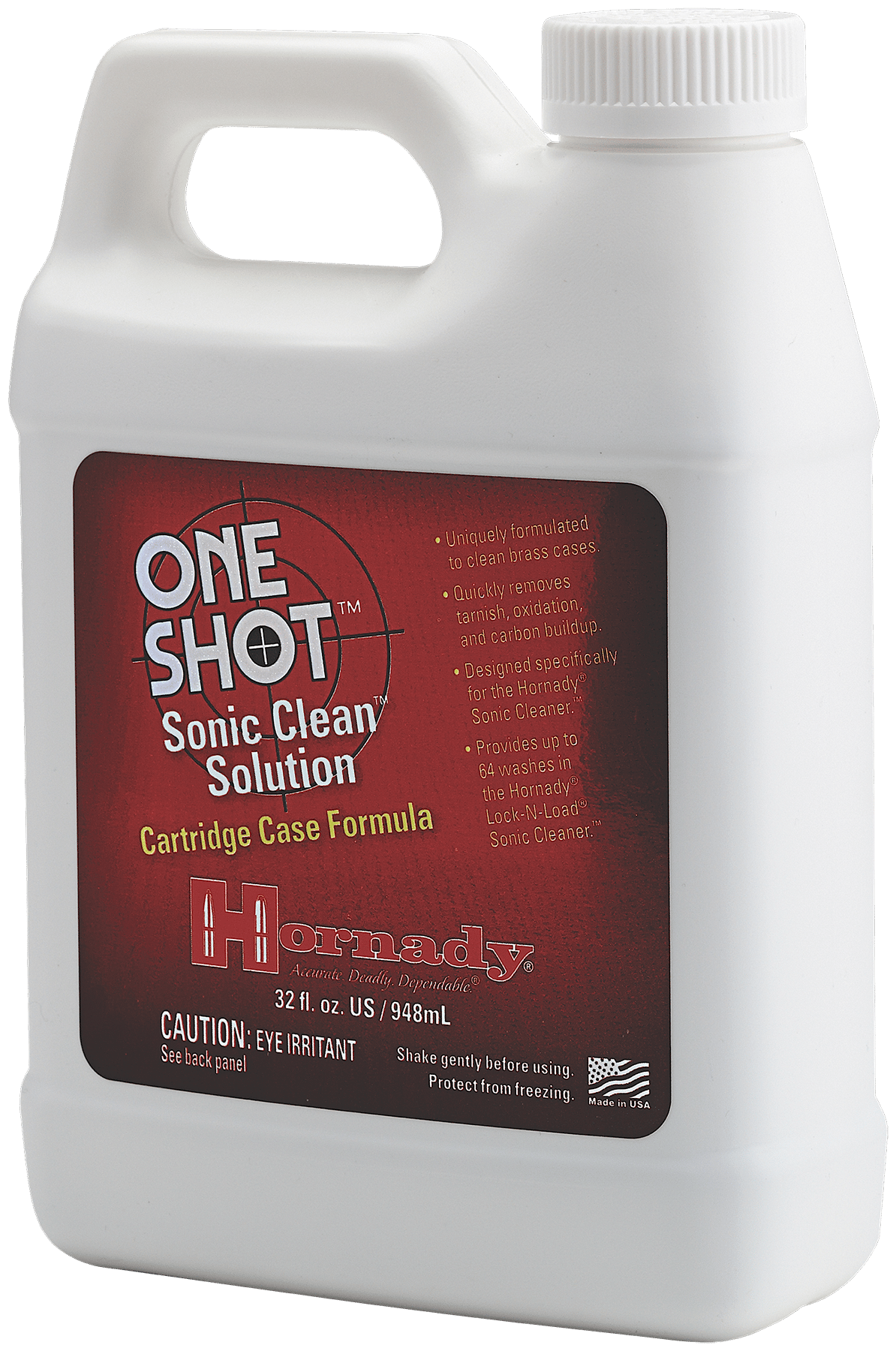 Hornady 043360 One Shot Sonic Clean Against Grease Dust Oil 32 oz Bottle