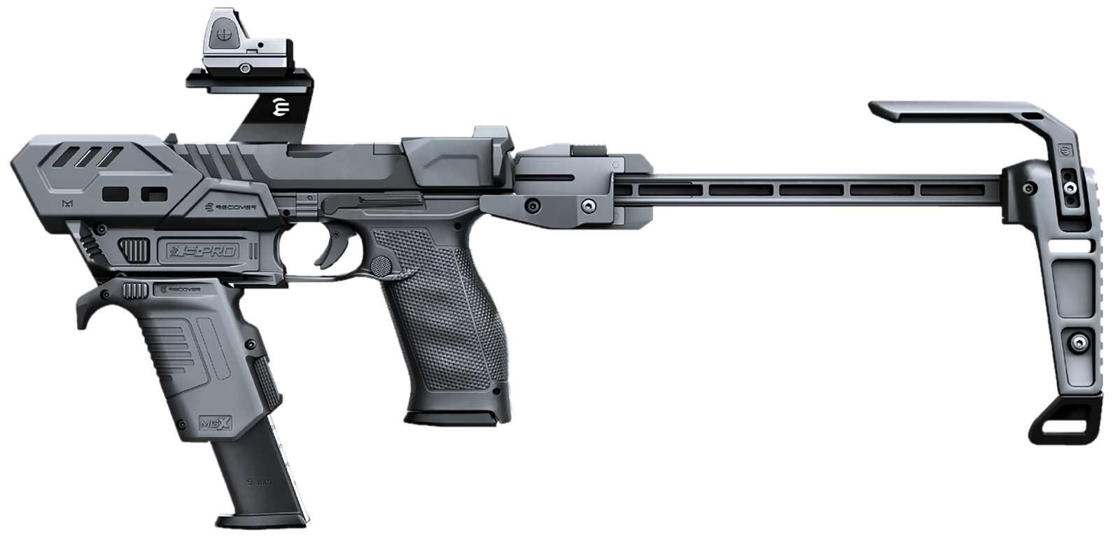 Recover Tactical SPROPDPGB01 S-Pro MG Conversion Kit For Walther PDP Black