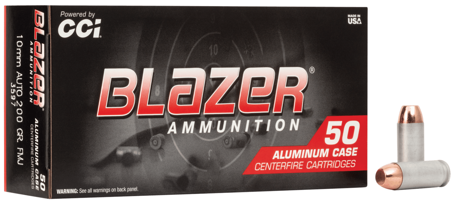 CCI 3597 Blazer Handgun 10mmAuto 200gr Total Metal Jacket 50 Per Box/20 Case