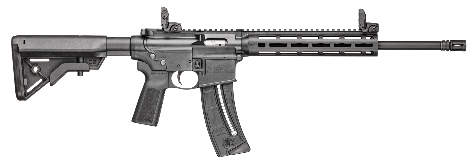 Smith & Wesson 14180 M&P15-22 Sport 22 LR 25+1 16.50" Black Steel Threaded Barrel, Picatinny Rail Polymer Receiver, M-LOK Polymer Handguards, Black Polymer B5 Bravo Stock, Black B5 Type 23 Grips
