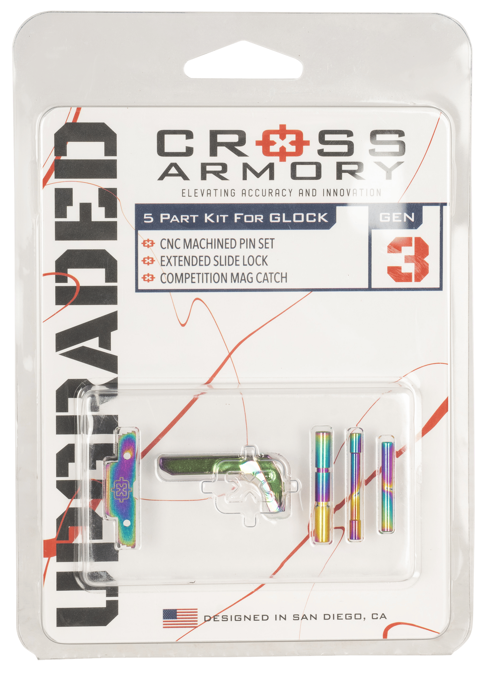 Cross Armory CRGOKRB 3 Piece Upgrade Kit P80 Gen1-3 Rainbow