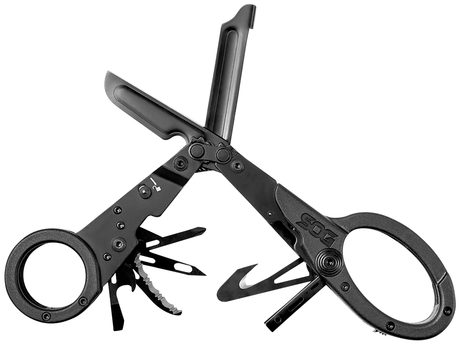 S.O.G SOG231250143 ParaShears  Black 3Cr13MoV SS Plain Blade Features 11 Tools