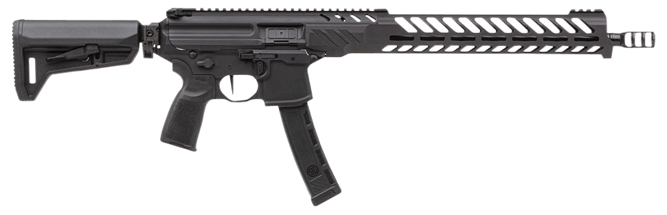 Sig Sauer RMPX16B935 MPX PCC 9mm Luger 35+1 16", Black, Slim M-Lok Handgaurd, Folding Magpul SL-K Stock, Three Chamber Comp, Timney Trigger, Ambi Controls