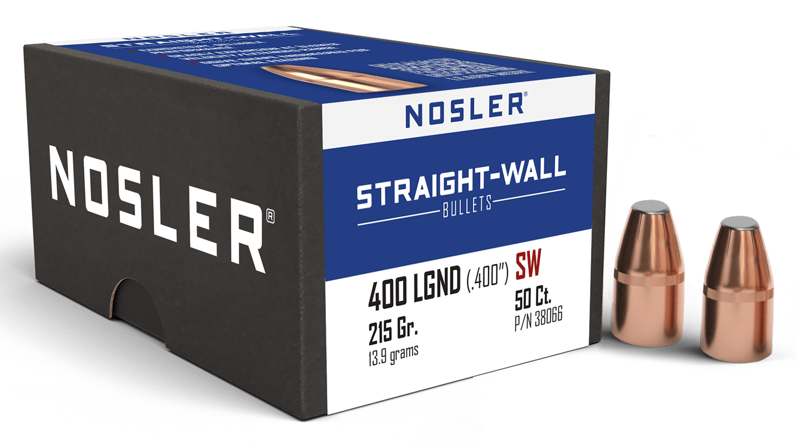 Nosler 38066 Straight Wall  400Legend 215gr Power Point 50CT
