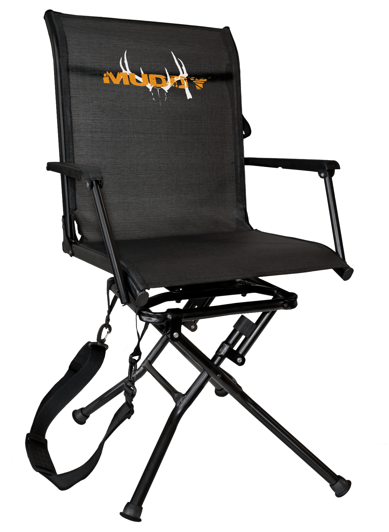 Muddy MUDMGS400 Swivel Ease  Ground Seat Black Steel