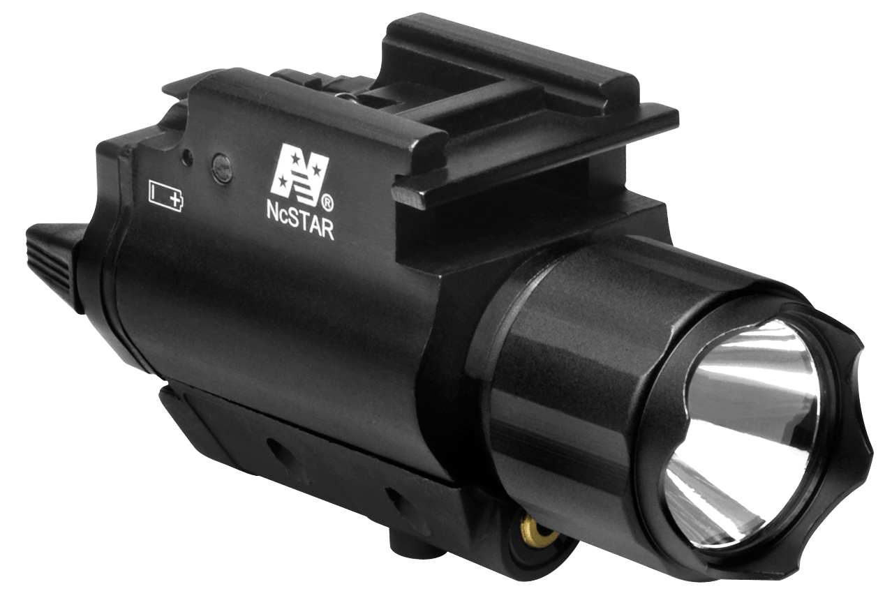 NcStar AQPFLS FlashLight & Red Laser  Black Anodized 200 Lumens White Cree LED
