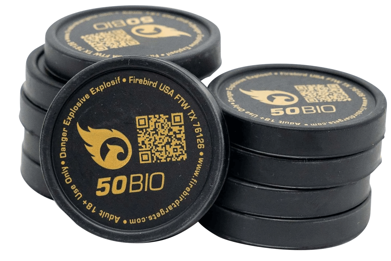 Firebird USA 50BIO 50BIO  Moving Trajectory/Static White Smoke Universal Firearm 50mm 10 Pk.