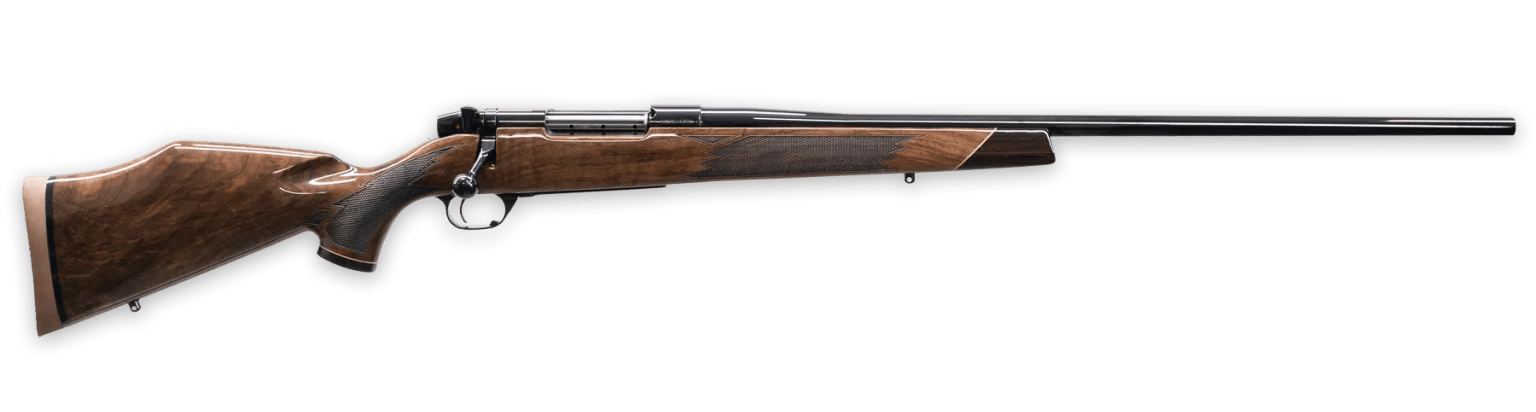 Weatherby MDX01N340WR8B Mark V Deluxe 340 WBY Mag 3+1 26" High Gloss Non-Threaded Barrel, High Gloss Blued Steel Drilled & Tapped Receiver, Gloss Walnut Fixed Stock, Right Hand