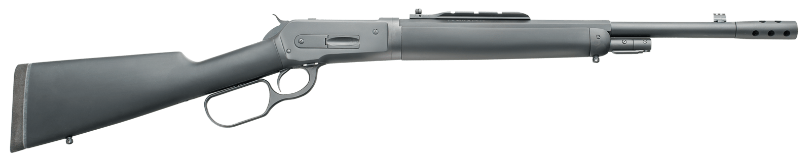 Taylors & Company 220091 1886 Ridge Runner Take Down 45-70 Gov Caliber with 4+1 Capacity, 18.50" Barrel, Blued Metal Finish & SoftTouch Black Synthetic Stock Right Hand (Full Size)