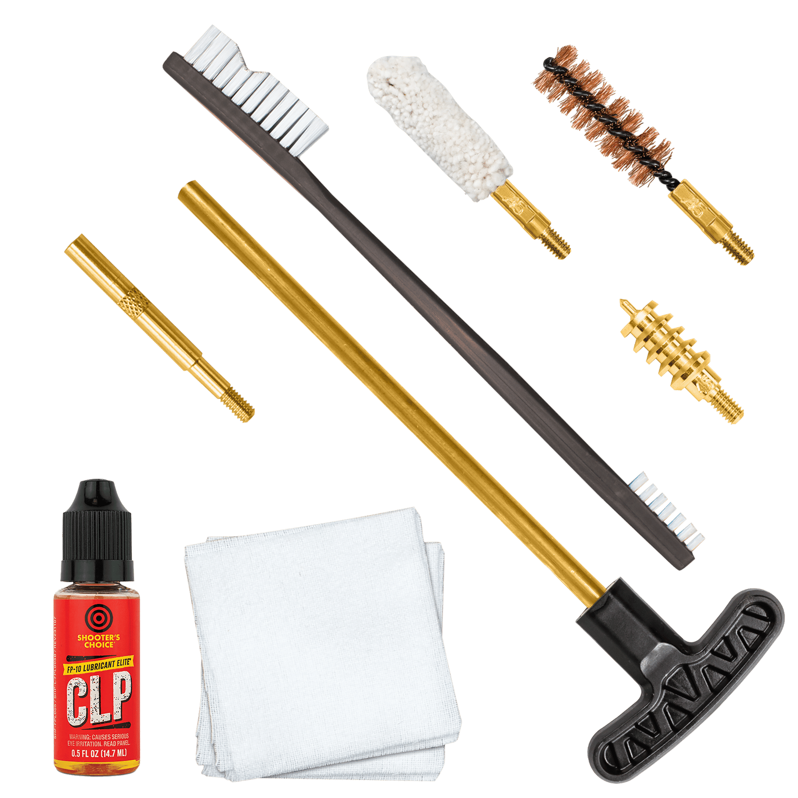 Otis FGSRS45 .45 Cal Cleaning Kit For Pistol .45 Cal Black Compact Soft Pack Case
