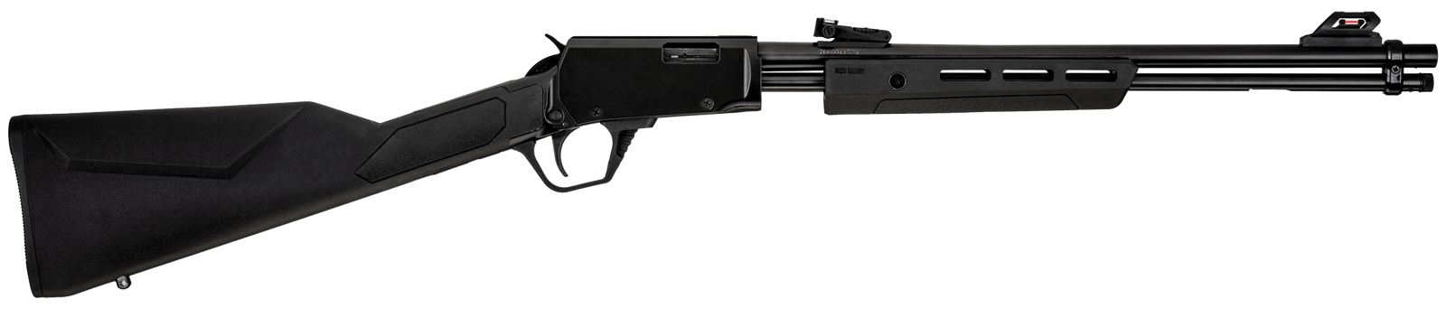 Rossi  Gallery  Pump 22 WMR 12+1 20", Black, Polished Steel Barrel/Rec, Synthetic Stock, Fiber Optic Sights