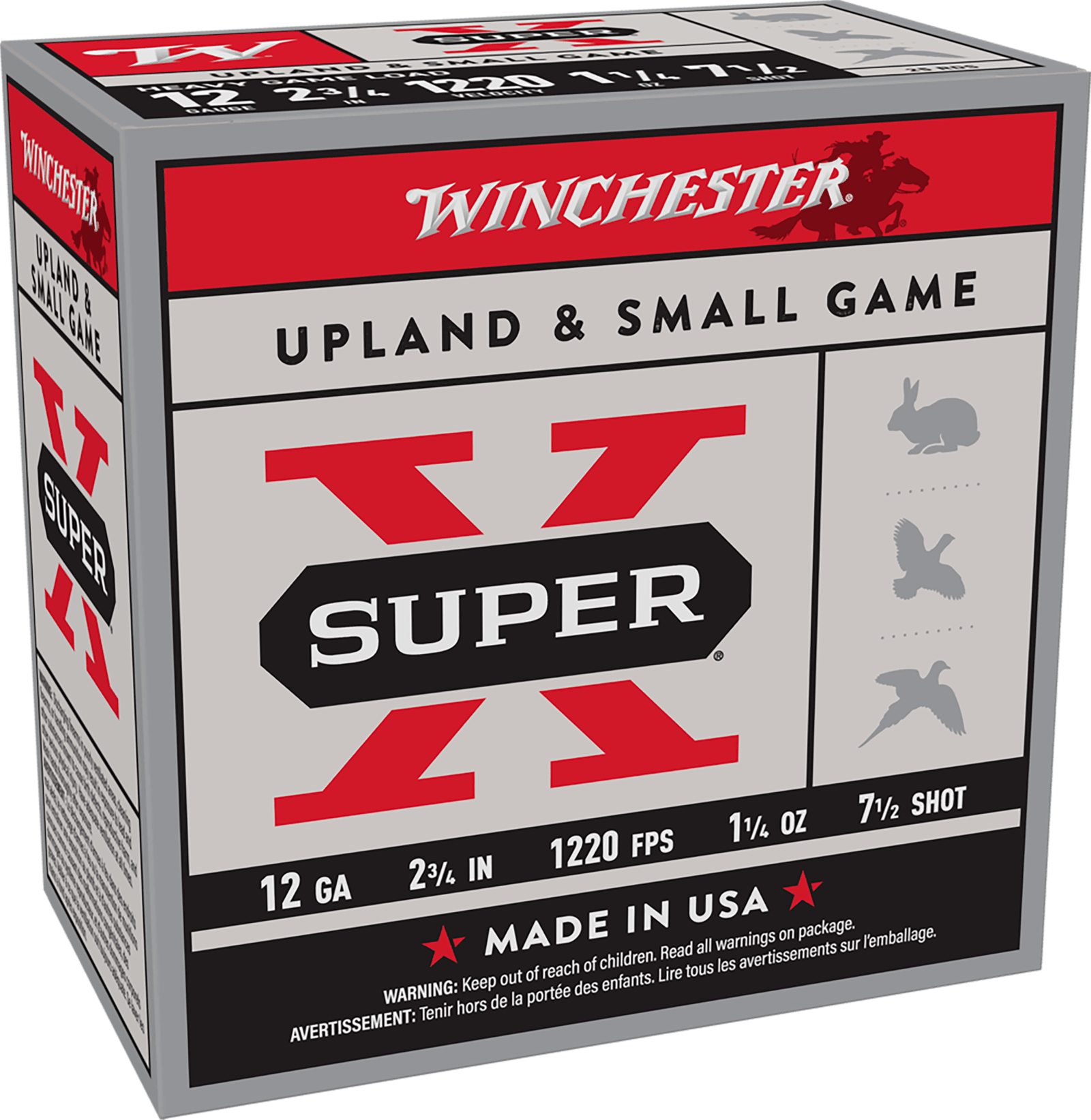 Winchester Ammo XU12SP7 Super X Heavy Game Load 12Gauge 2.75" 1 1/4oz 7.5Shot 25 Per Box/10 Case