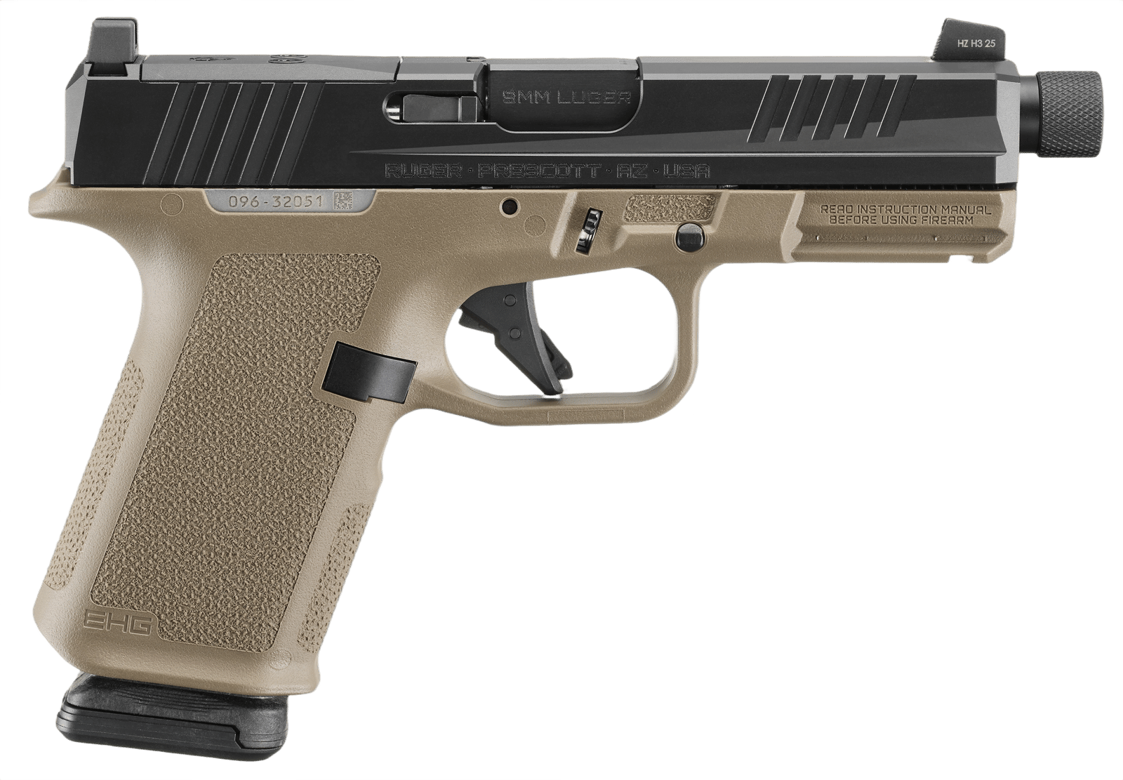 RUG 19435 RXM       9MM 4.5        MAGPUL FDE  15R