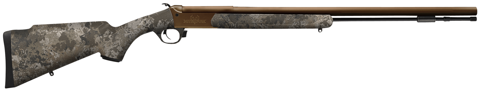 Traditions CR848804425 NitroFire VAPR 50 Cal 209 Primer 26" Burnt Bronze Cerakote Fluted & Tapered Barrel, Drilled & Tapped Receiver, Veil Wideland Fixed Synthetic Stock