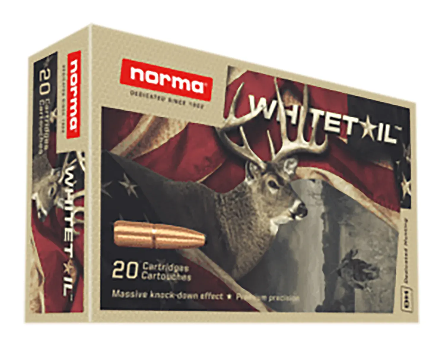 NORMA 243WIN 100G PSP WHITETAIL 20RD BX/200RD CASE