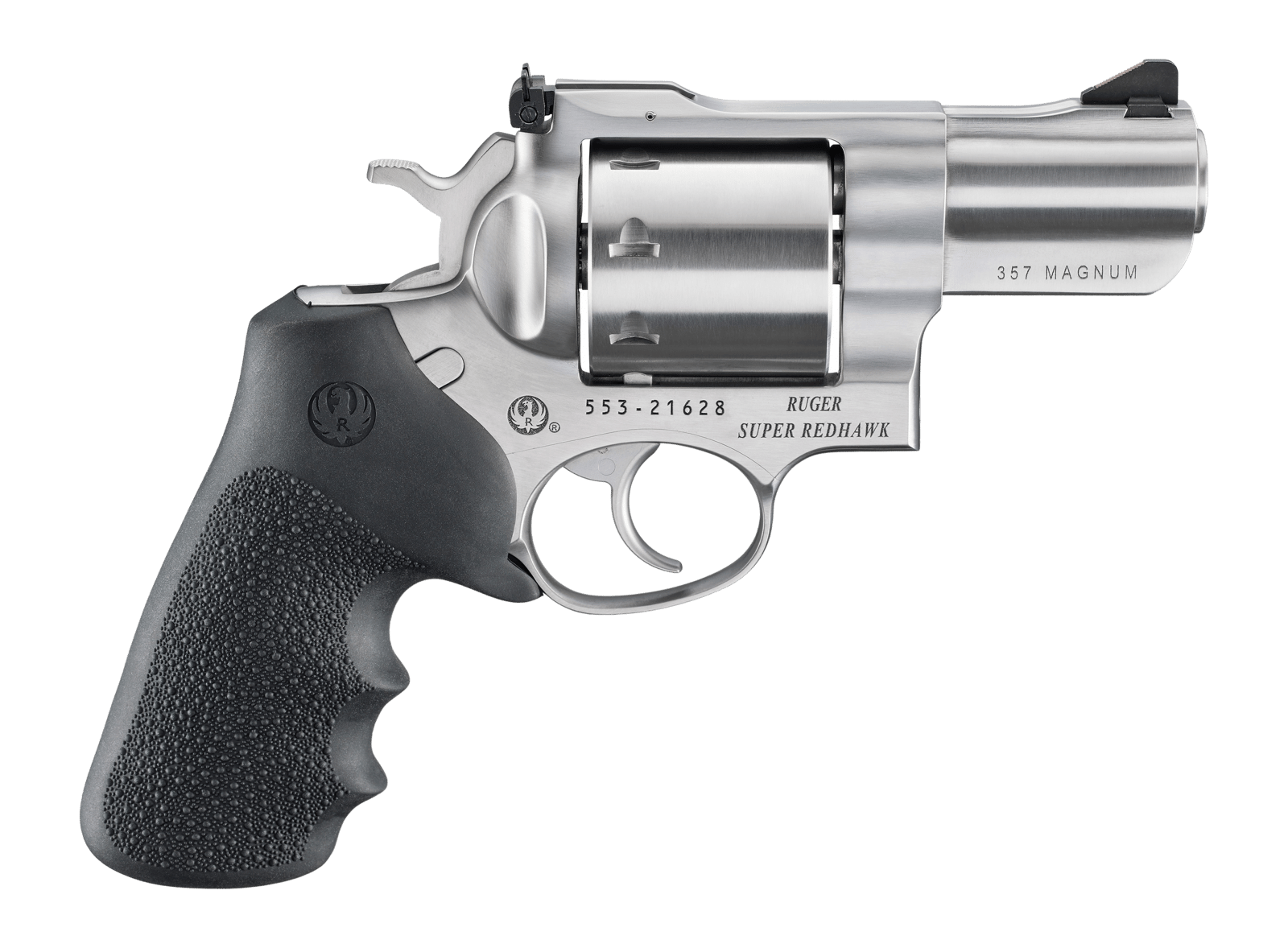 Ruger  Super Redhawk  357 Mag/38 Special 8 Shot 2.50" Stainless Cylinder, Satin Stainless Steel Barrel & Frame, Hogue Tamer Monogrip Grip, Transfer Bar Safety, Exposed Hammer