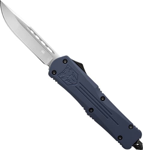 COBRATEC SMALL FS3 OTF NYPD BLUE 3" D2 DROP POINT
