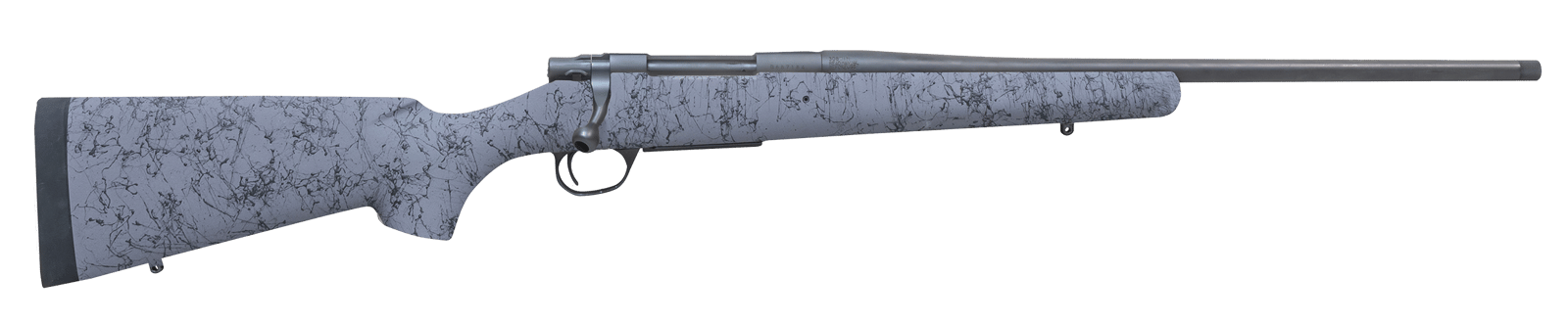 Howa HHSSL308GRY 1500 Superlite Gen2 Full Size 308 Win 3+1 20" Black Threaded Barrel, Matte Blue Steel Drilled & Tapped Receiver, Gray w/Black Webbing HS Precision Synthetic Stock, Right Hand