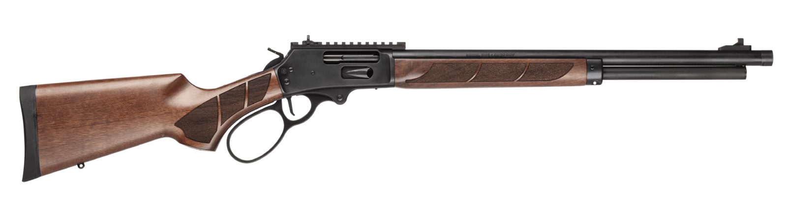 Smith & Wesson 14384 1854  45-70 Gov 6+1 20" Black Armornite Threaded Barrel, Black Armornite Picatinny Rail Receiver w/Picatinny Rail, Fixed Walnut w/Textured Grip Panels Stock, Thread Protector