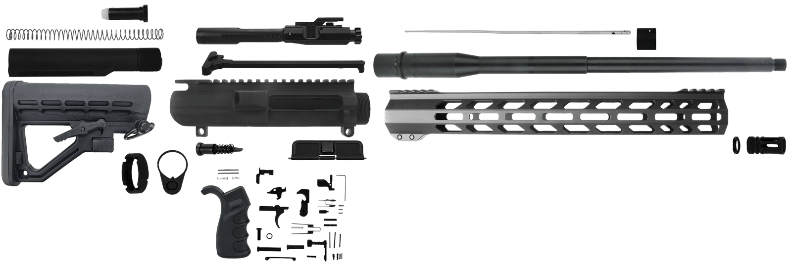 TacFire SSRK308LPK18BN AR Build Kit  Sports South Exclusive 308 Win AR-10 Black Nitride 5/8"x24