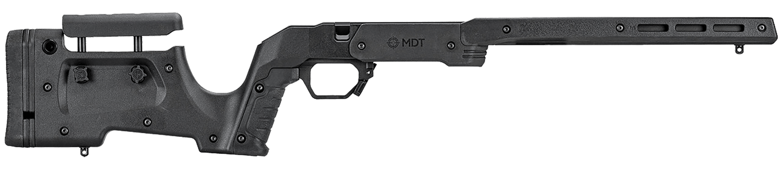 Mdt Sporting Goods Inc 105051BLK XRS Chassis Black Aluminum Core with Polymer Panels, Adj. Cheekrest, M-LOK Forend, Interchangeable Grips, AICS Mag Compatible, Fits CZ 457