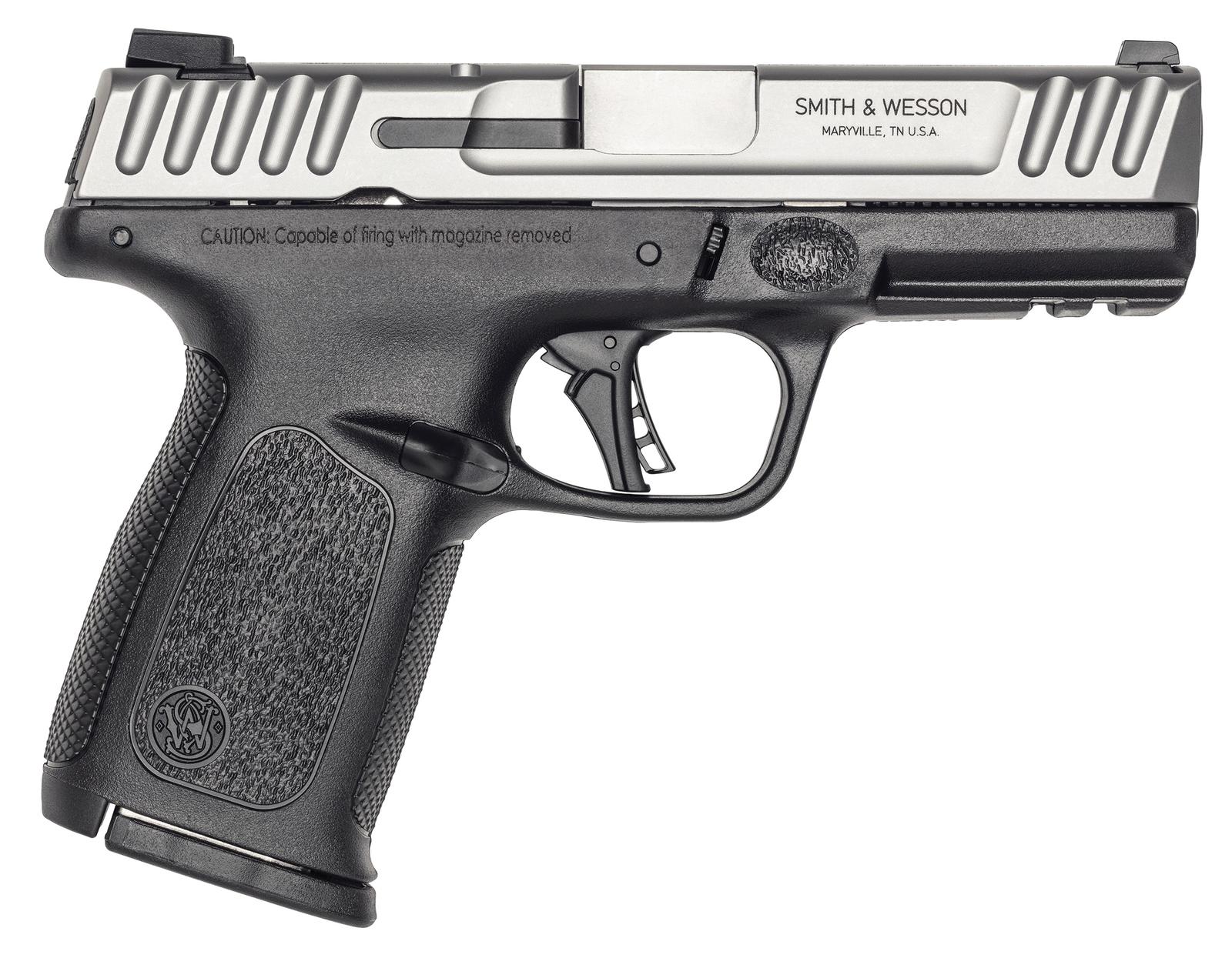 Smith & Wesson 13936 SD40 2.0 Compact Frame 40 S&W 14+1 4" Stainless Steel Barrel, Satin Serrated Stainless Steel Slide, Black Polymer Frame w/Picatinny Rail, Textured Grip