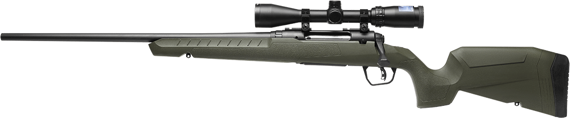 Savage Arms 32186 Axis 2 XP Combo Full Size 7mm-08 Rem 4+1 22" Black Sporter Barrel, Black Carbon Steel Receiver Drilled & Tapped, OD Green Fixed Synthetic Stock, Weaver 3-9x40mm Scope, Left Hand