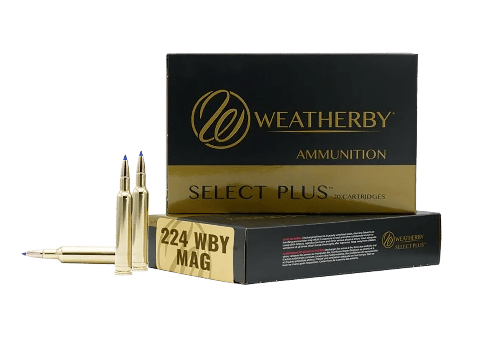 Weatherby H22450VMAX   224WthbyMag 50gr Hornady V-Max 20 Per Box/10 Case