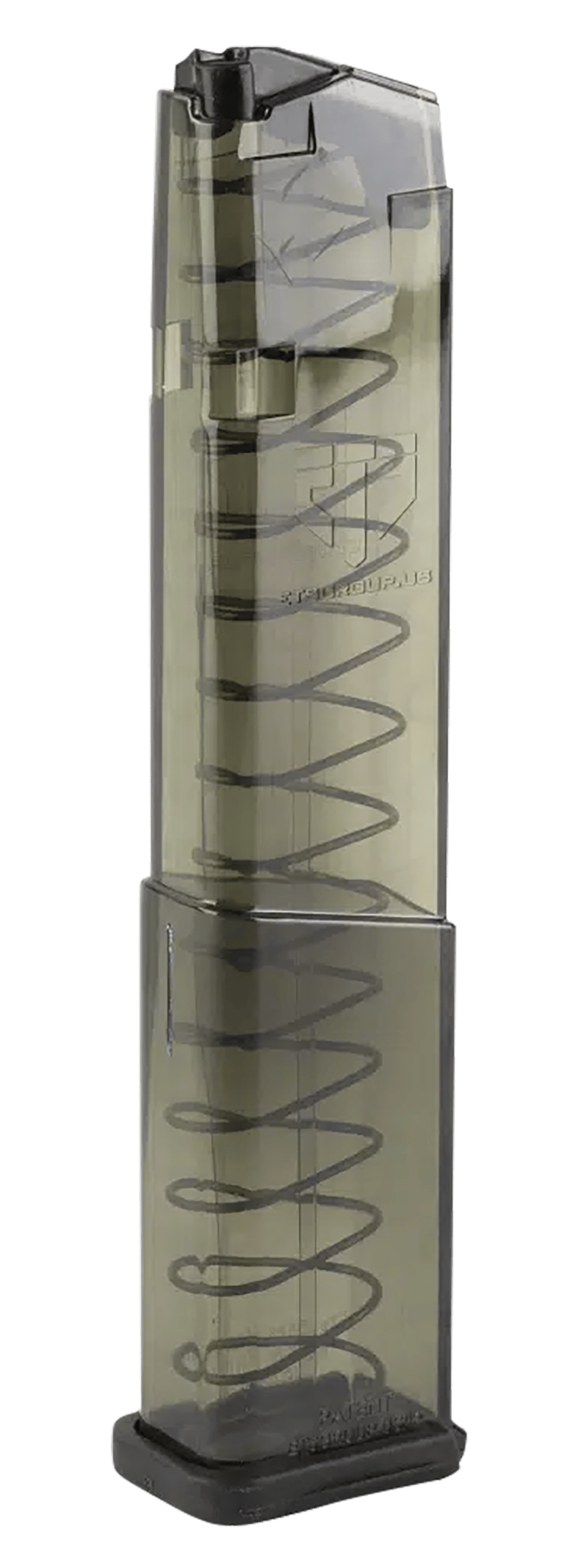 ETS Group SMKGLK43X19 Pistol Mags  19rd Extended 9mm Luger Compatible w/ Glock 43X/48 Smoke Polymer